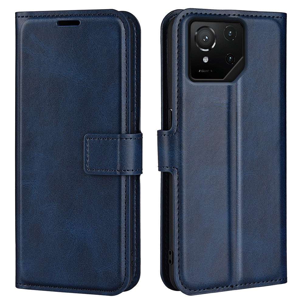 For Asus ROG Phone 9 Pro 5G Stand Case Anti-Scratch Calf Texture Leather Phone Cover