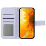 For Honor 400 Lite 5G Case Sunflower Imprint Leather Wallet Phone Cover with Wrist Strap