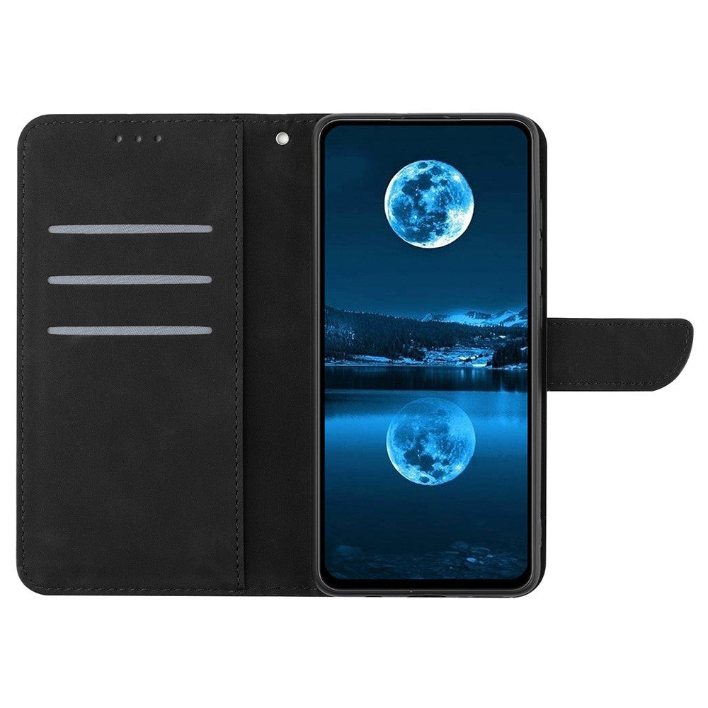 Honor 400 Lite 5G Cover med Touch Lines Præget PU Læder Flip Telefoncover