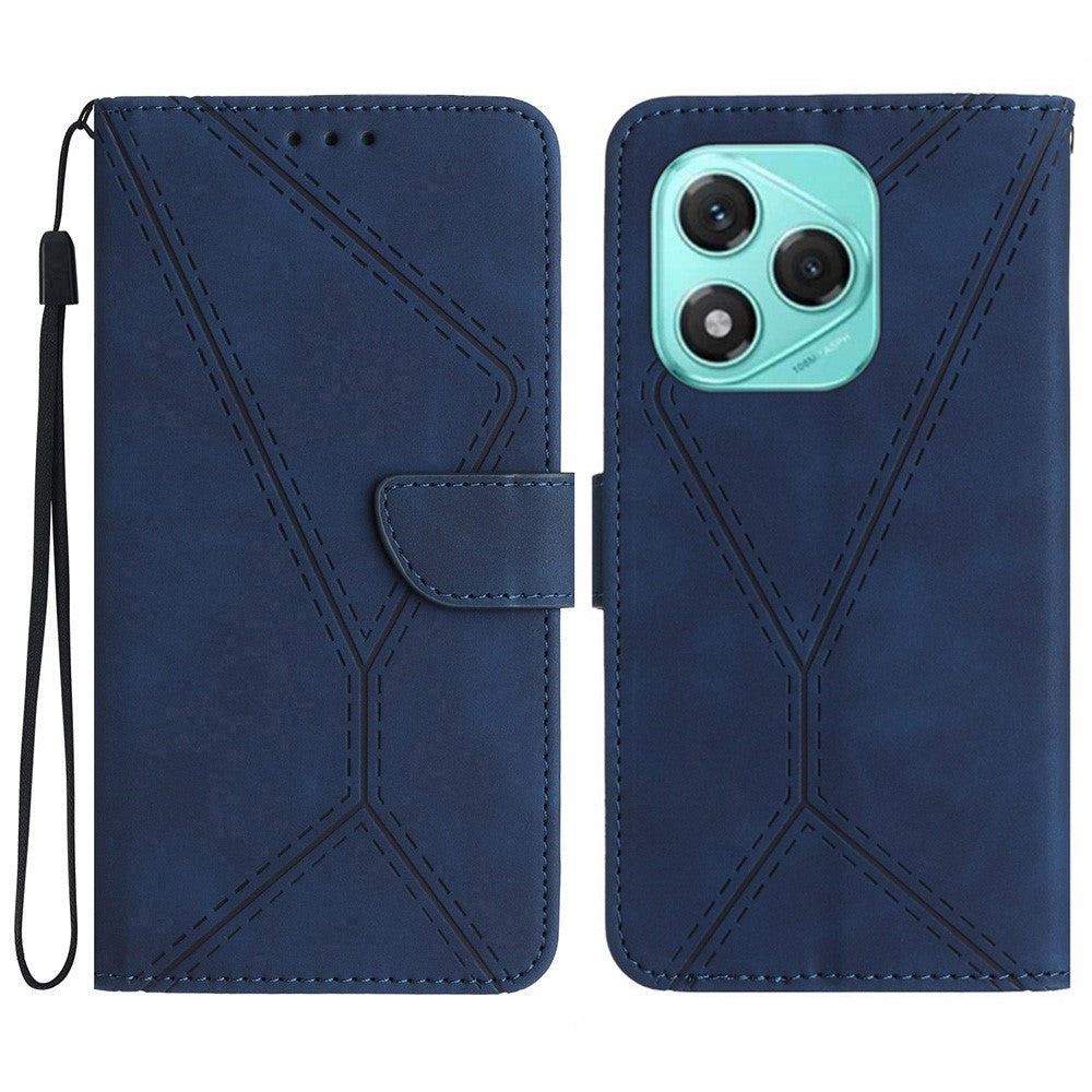 Honor 400 Lite 5G Cover med Touch Lines Præget PU Læder Flip Telefoncover