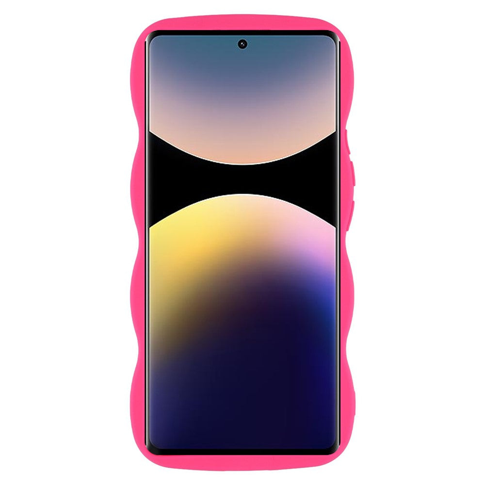 For Xiaomi Redmi Note 14 Pro 4G Case TPU Protective Phone Cover Unique Curly Wave Frame
