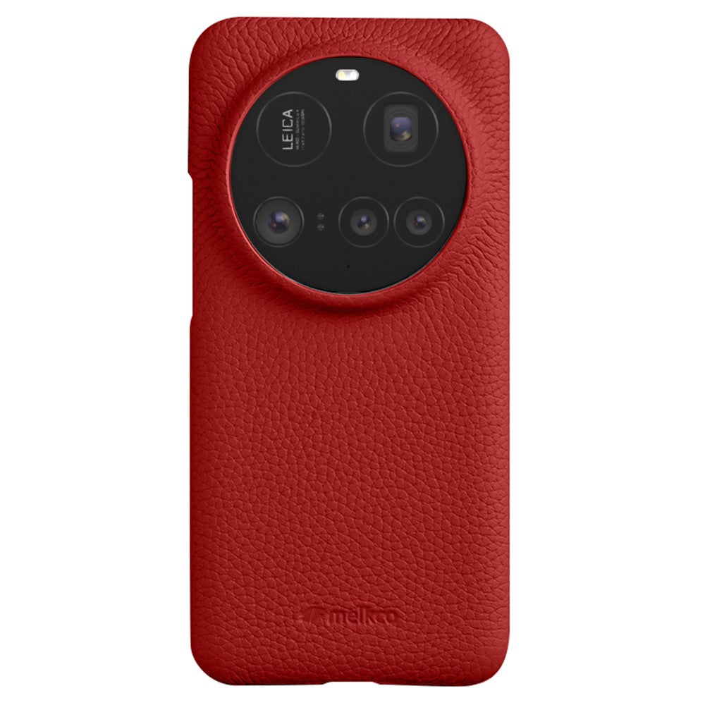 MELKCO For Xiaomi 15 Ultra Case Genuine Cow Leather PC Phone Cover Magnetic Case