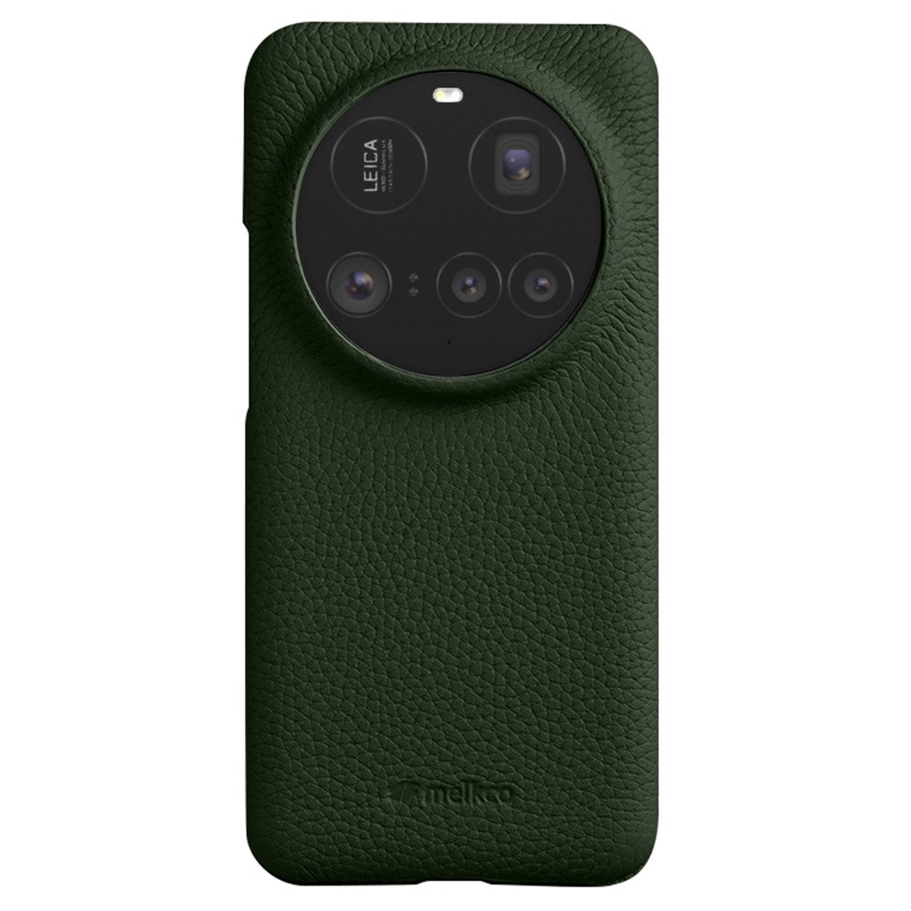 MELKCO For Xiaomi 15 Ultra Case Genuine Cow Leather PC Phone Cover Magnetic Case