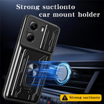 For Xiaomi Poco X7 Pro 5G Case PC + TPU Kickstand Phone Back Cover with Camera Slider