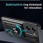 For Xiaomi Poco X7 Pro 5G Case PC + TPU Kickstand Phone Back Cover with Camera Slider