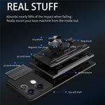 For Oppo Reno13 5G (Global) Case PC + TPU Kickstand Phone Back Cover with Camera Slider