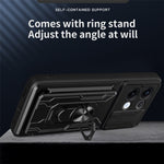 For Oppo Reno13 5G (Global) Case PC + TPU Kickstand Phone Back Cover with Camera Slider