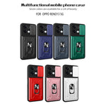 For Oppo Reno13 5G (Global) Case PC + TPU Kickstand Phone Back Cover with Camera Slider