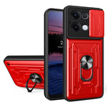 For Oppo Reno13 5G (Global) Case PC + TPU Kickstand Phone Back Cover with Camera Slider