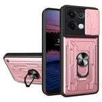 For Oppo Reno13 5G (Global) Case PC + TPU Kickstand Phone Back Cover with Camera Slider