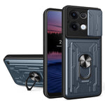 For Oppo Reno13 5G (Global) Case PC + TPU Kickstand Phone Back Cover with Camera Slider
