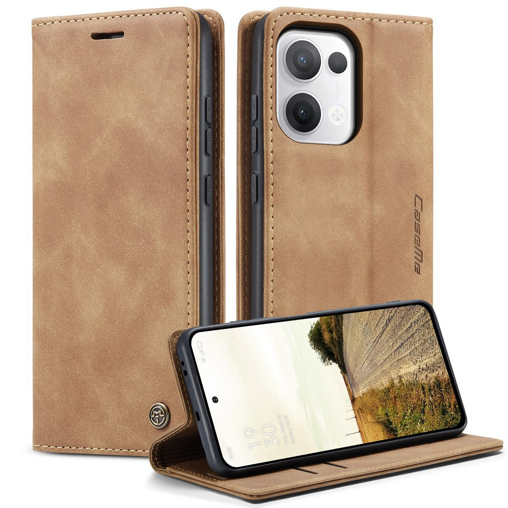 CASEME För Oppo Reno13 5G (Global) Plånboksfodral 013-serien PU-lädermobilfodral i stativ