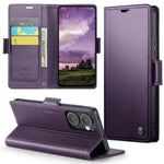 CASEME cover 023-serien til Oppo Reno13 F 5G (Reno 13 FS 5G) / 4G, RFID-blokerende læderpung med stativ