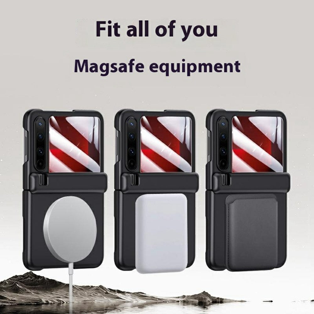 For Huawei Pura X Magnetic Case Skin-Touch Hinge Folding PC Phone Cover Built In Screen Protector