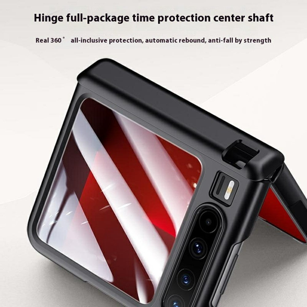 For Huawei Pura X Magnetic Case Skin-Touch Hinge Folding PC Phone Cover Built In Screen Protector
