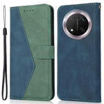 For Honor Magic7 Lite 5G / X9c 5G / X60 Pro 5G Case Color Splicing Wallet Stand Leather Phone Cover with Wrist Strap