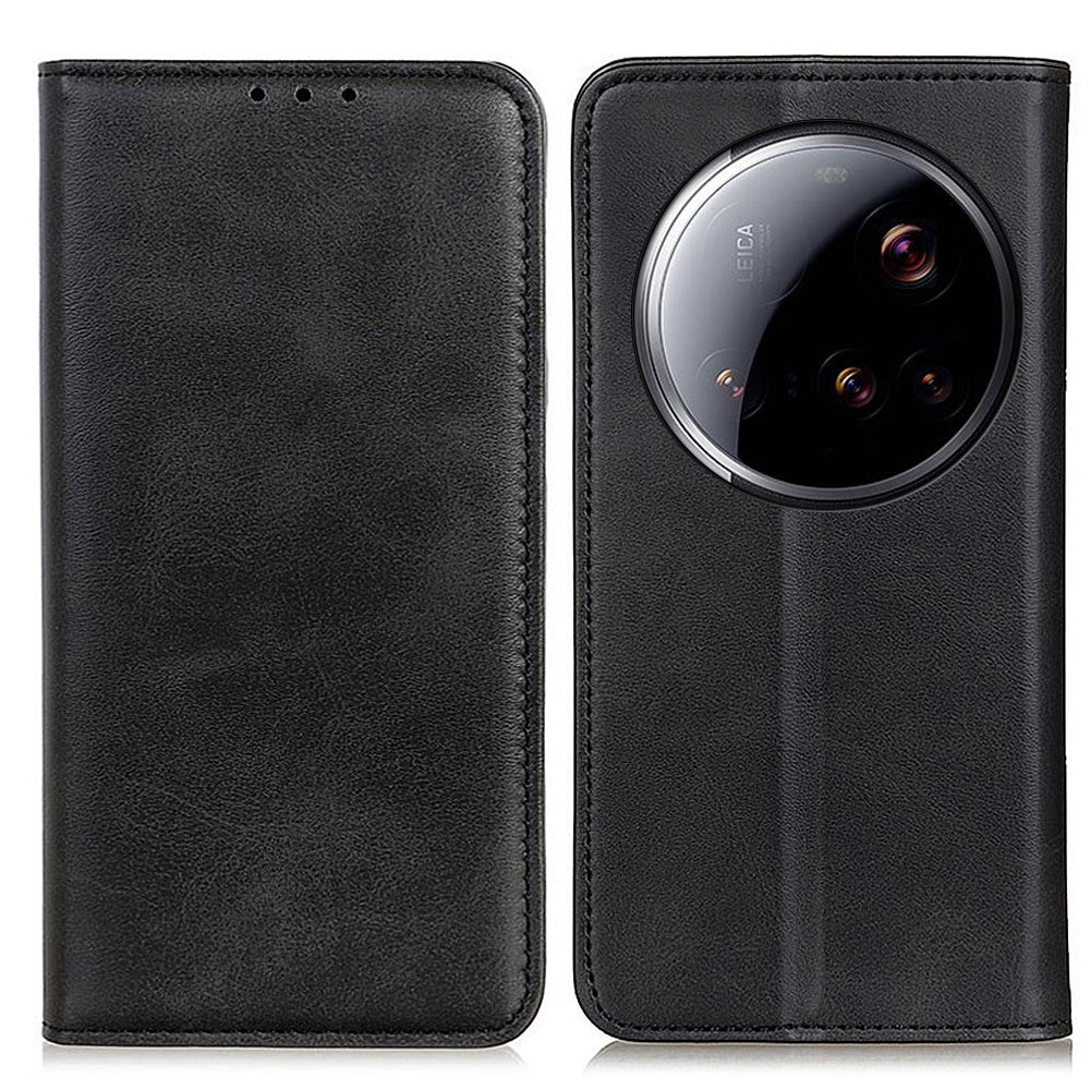Xiaomi 15 Ultra-skal i splitläder med flip-fodral och plånboksfodral