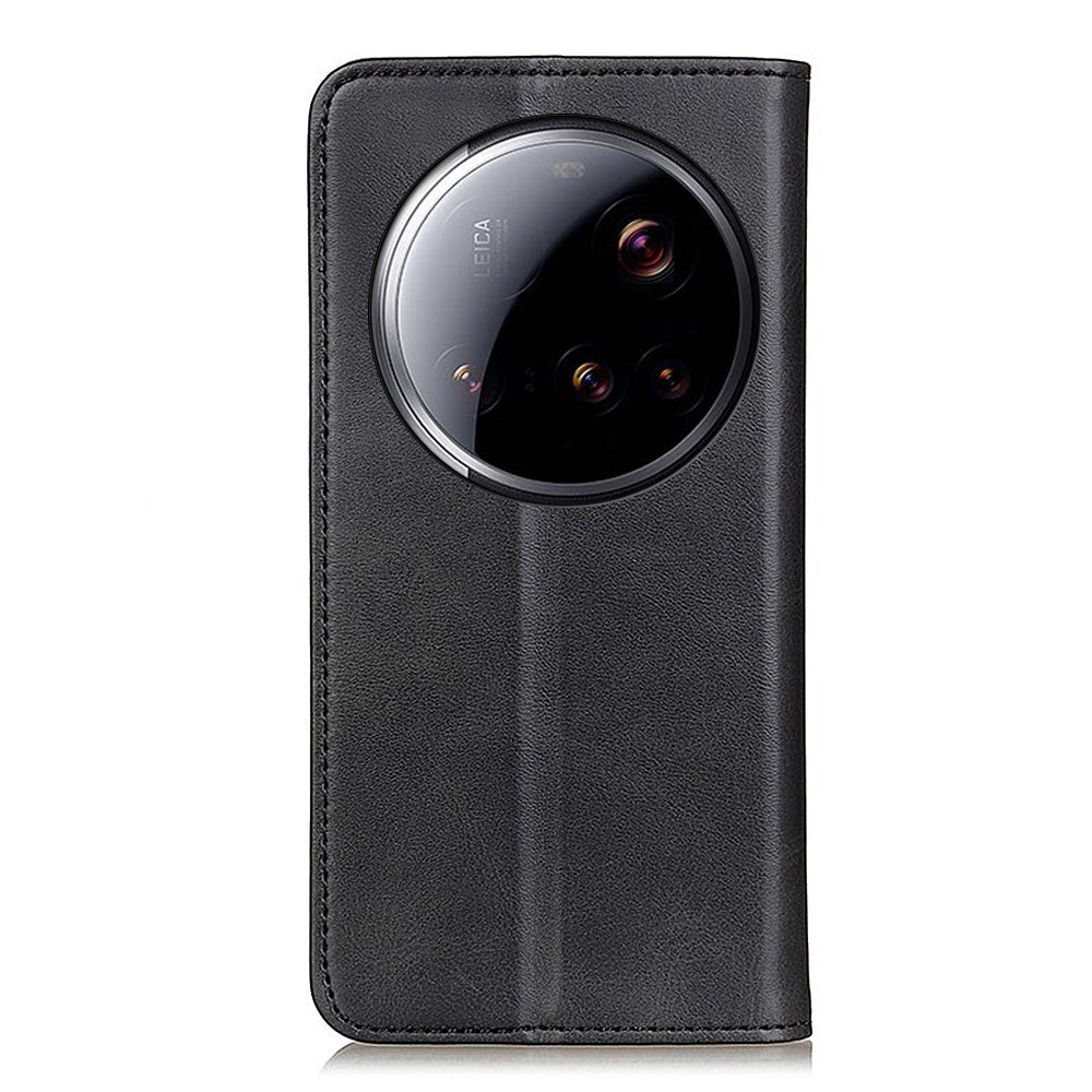 Xiaomi 15 Ultra-skal i splitläder med flip-fodral och plånboksfodral