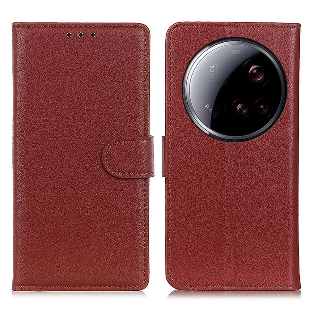 For Xiaomi 15 Ultra Wallet Case PU Leather Phone Cover Litchi Texture