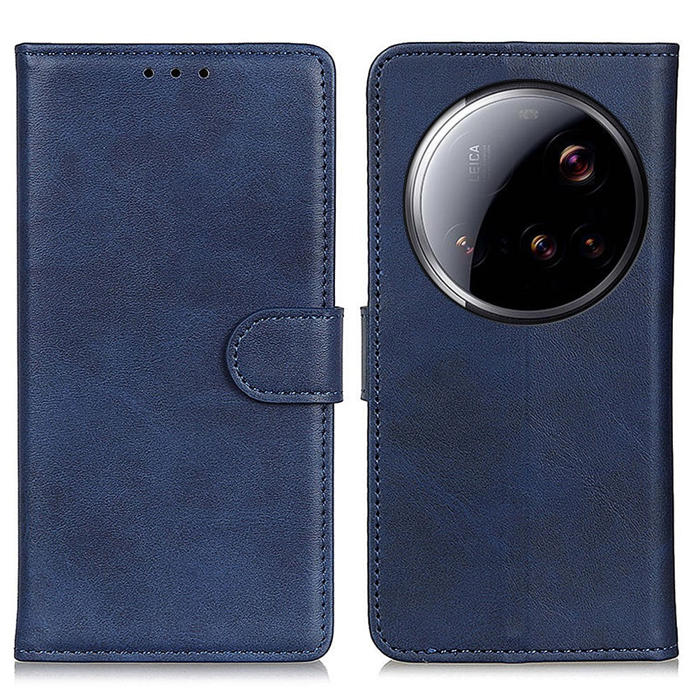For Xiaomi 15 Ultra Case Cowhide Texture Leather Wallet Stand Phone Cover