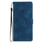 For Honor Magic7 Pro 5G Case Leather Imprinted Flower Phone Cover Wallet with Wrist Strap