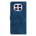 For Xiaomi Redmi Note 14 Pro 4G Case Leather Imprinted Flower Phone Cover Wallet with Wrist Strap
