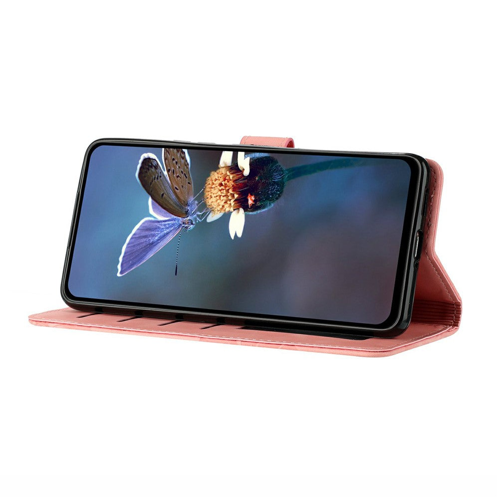 For Honor Magic7 Pro 5G Case Flower Design Leather Wallet Phone Cover with Wrist Strap