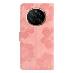 For Honor Magic7 Pro 5G Case Flower Design Leather Wallet Phone Cover with Wrist Strap