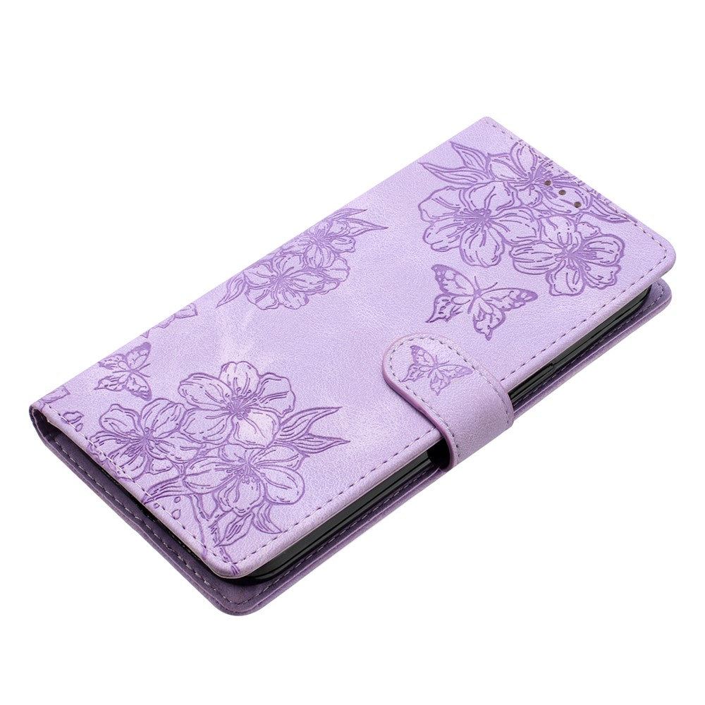 For Honor Magic7 Pro 5G Case Butterfly Flower Pattern Skin-Touch Leather Phone Cover