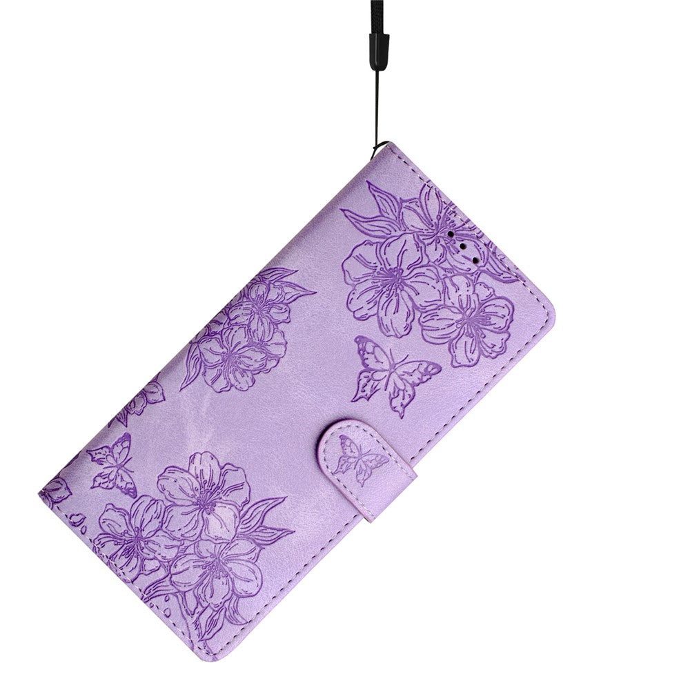 For Honor Magic7 Pro 5G Case Butterfly Flower Pattern Skin-Touch Leather Phone Cover