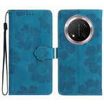 For Honor Magic7 Lite 5G / X9c 5G / X60 Pro 5G Case Flower Design Leather Wallet Phone Cover with Wrist Strap