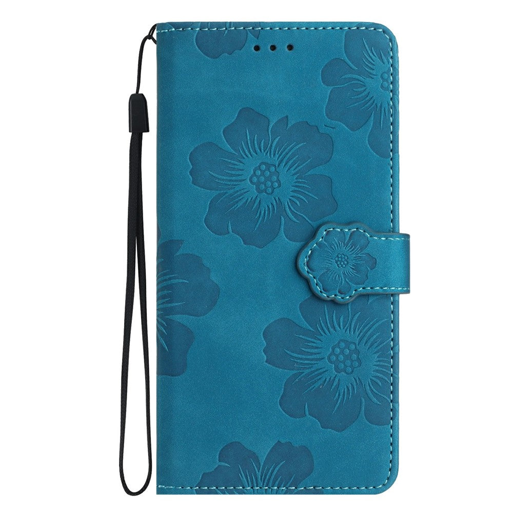 For Honor Magic7 Lite 5G / X9c 5G / X60 Pro 5G Case Flower Design Leather Wallet Phone Cover with Wrist Strap