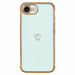 For iPhone 17th / 16th Case Love Heart Pattern TPU Phone Cover Electroplating Edge