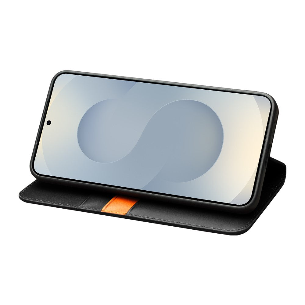 QIALINO plånboksfodral för Samsung Galaxy S25 Edge – äkta läder – flipfodral