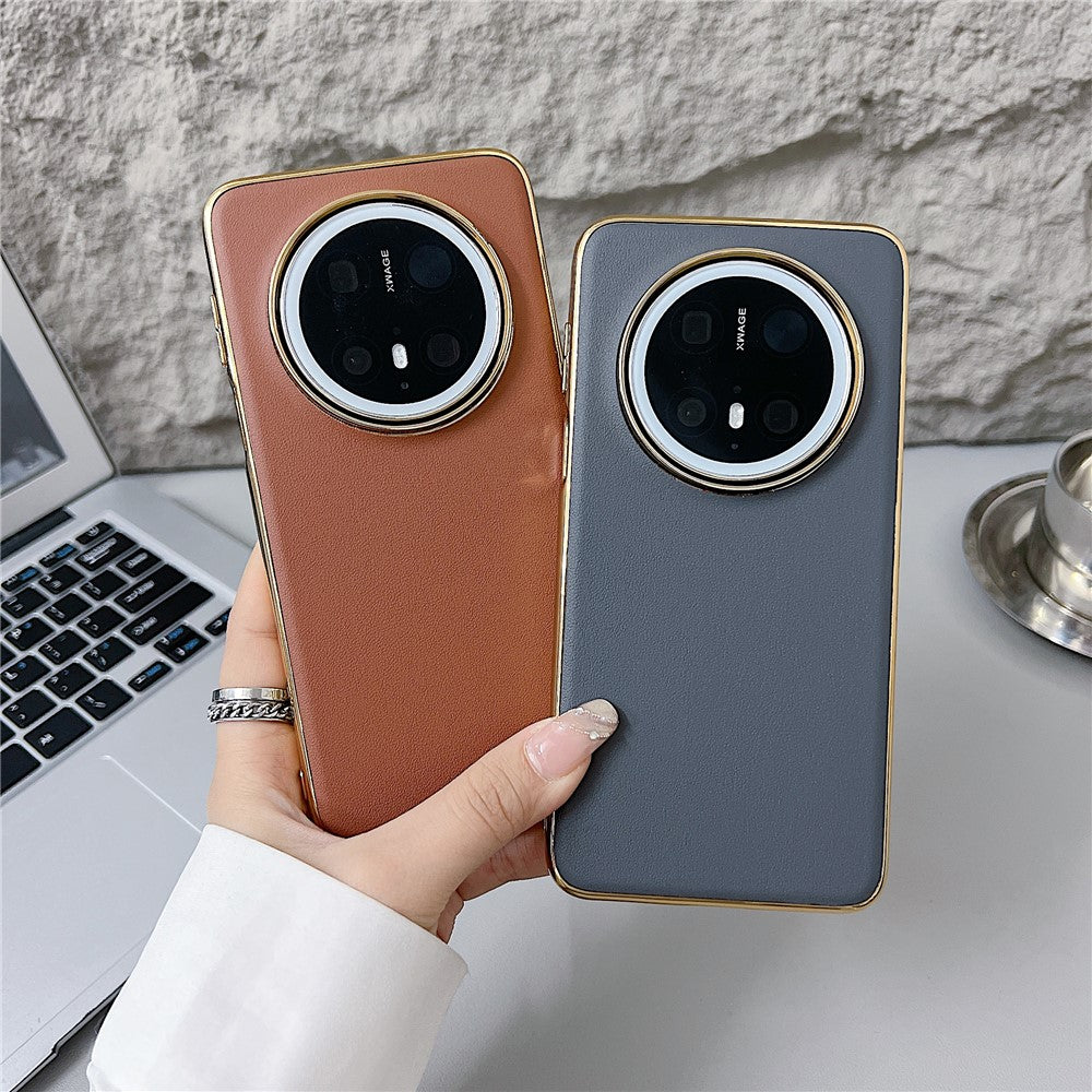 For Huawei Mate 70 Case Nappa Texture PC + PU + TPU Phone Back Cover