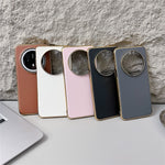 For Huawei Mate 70 Case Nappa Texture PC + PU + TPU Phone Back Cover