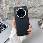 For Huawei Mate 70 Case Nappa Texture PC + PU + TPU Phone Back Cover