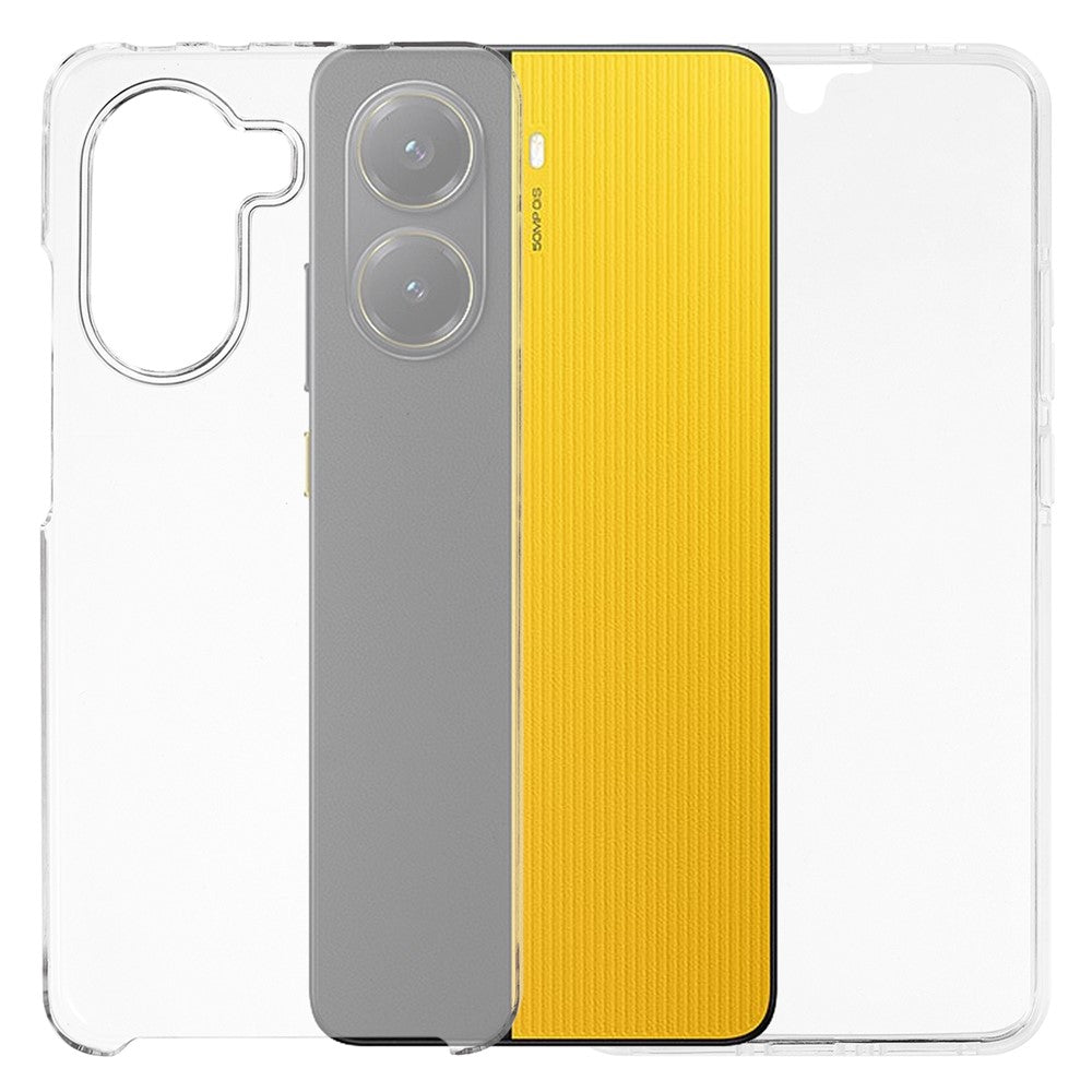For Xiaomi Poco X7 Pro 5G / Redmi Turbo 4 5G Case TPU Frame Clear Acrylic Back Phone Cover with PET Film