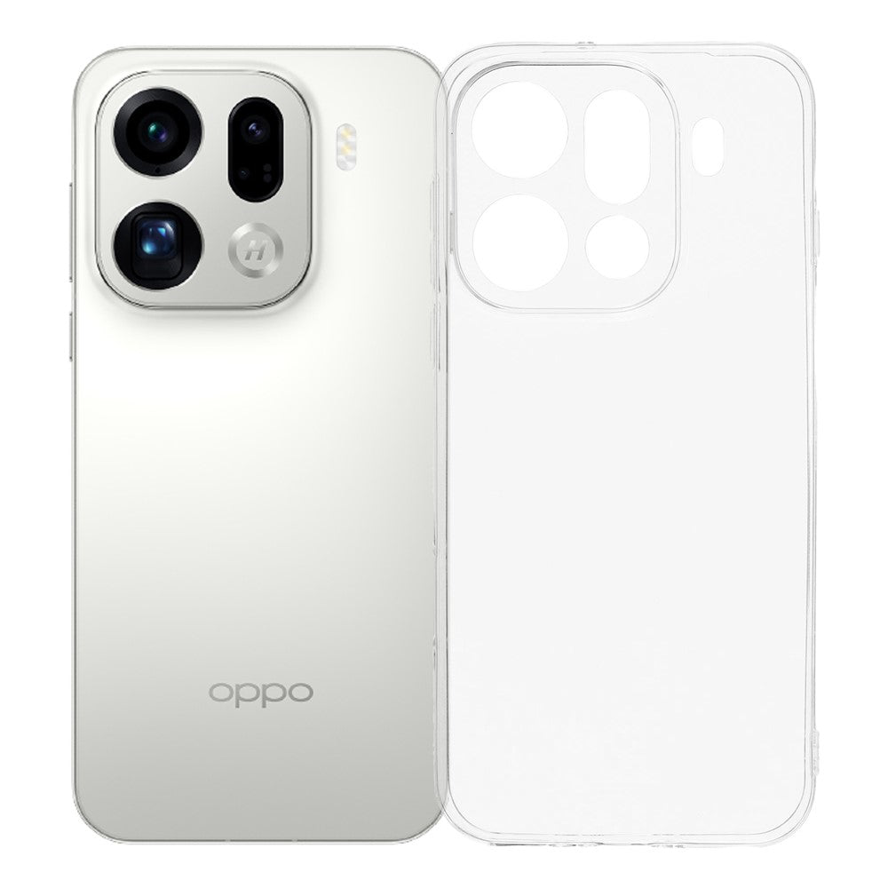 Til Oppo Find X9 Pro 5G Gennemsigtigt Telefoncover Vandmærkebestandigt TPU Bagsidecover
