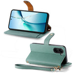For Xiaomi Poco X7 Pro 5G Case RFID Blocking Zipper Pocket Leather Wallet Phone Cover with Strap