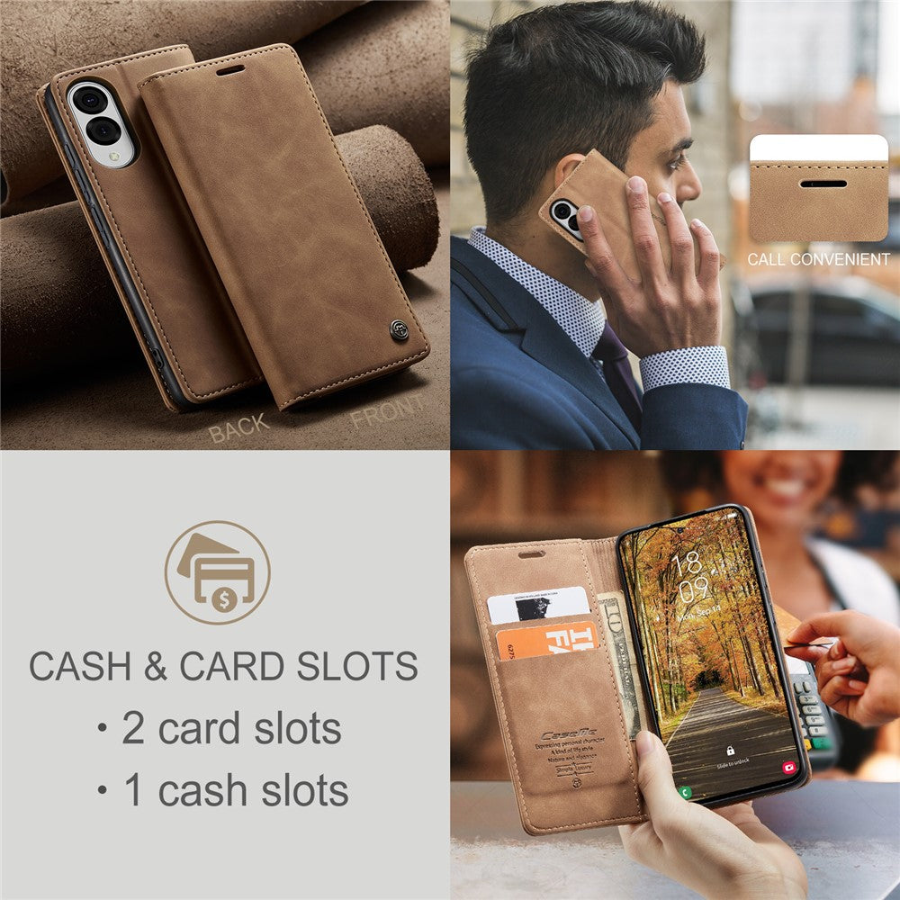 CASEME For Samsung Galaxy S25 Edge Wallet Case  013 Series PU Leather Phone Cover Stand
