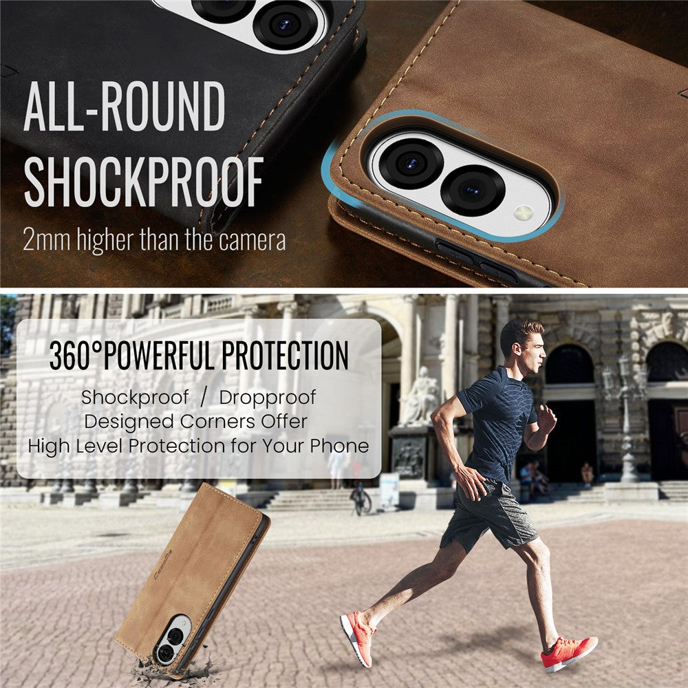 CASEME For Samsung Galaxy S25 Edge Wallet Case  013 Series PU Leather Phone Cover Stand