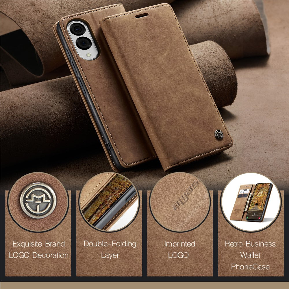 CASEME For Samsung Galaxy S25 Edge Wallet Case  013 Series PU Leather Phone Cover Stand