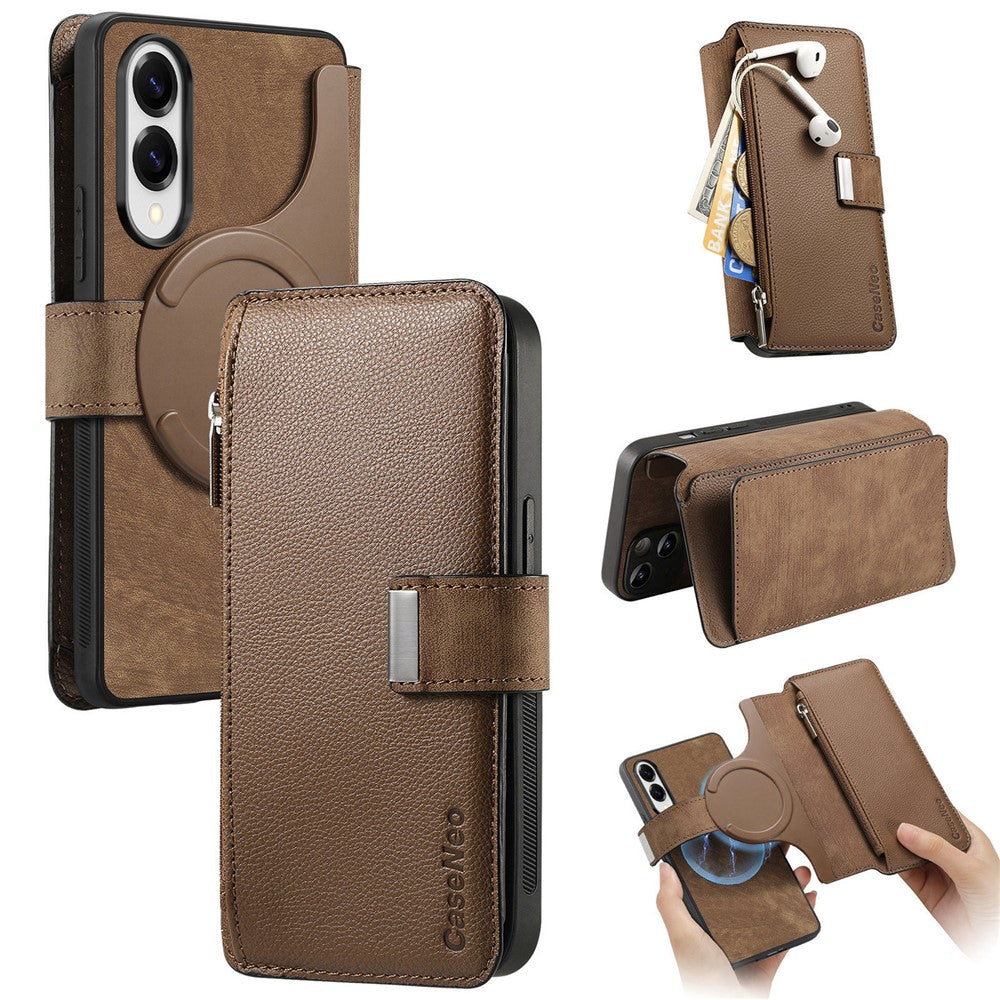 CASENEO Til Samsung Galaxy S25 Edge Etui MW-02 Aftageligt Magnetisk Læder Flip Cover