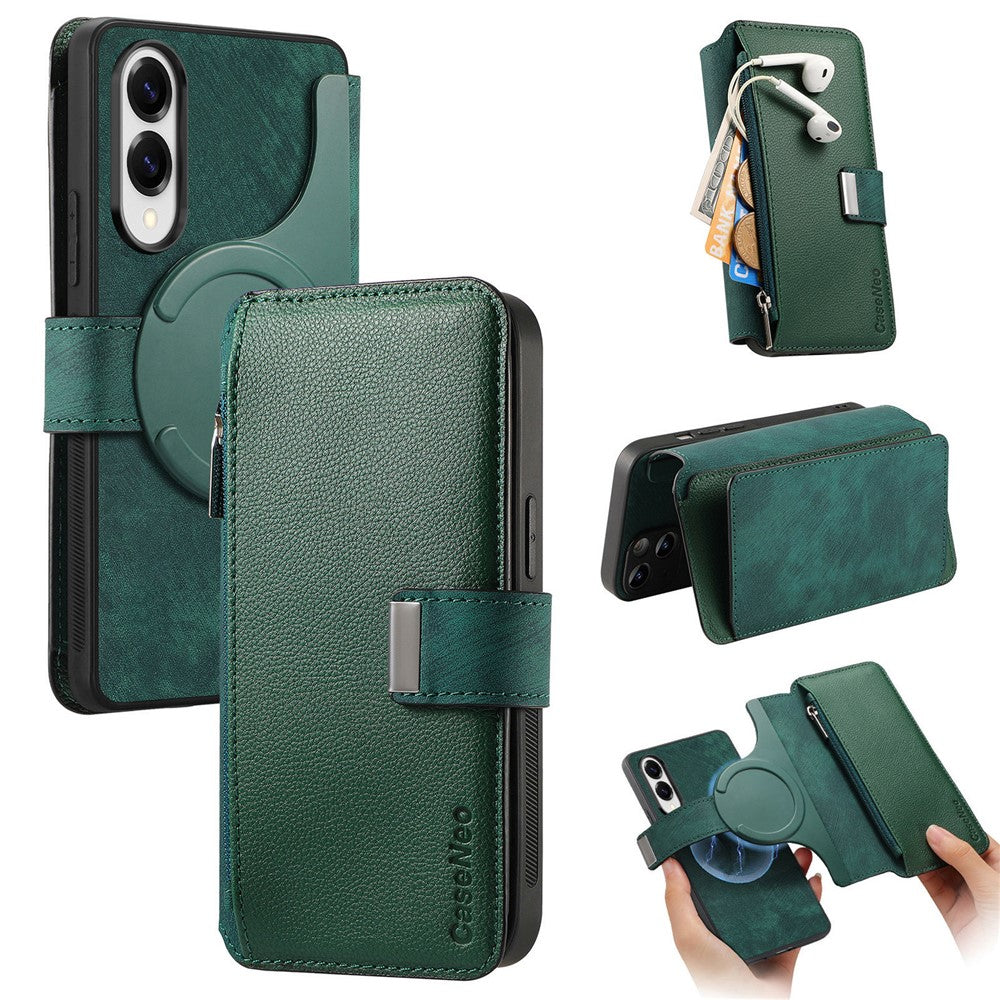 CASENEO Til Samsung Galaxy S25 Edge Etui MW-02 Aftageligt Magnetisk Læder Flip Cover