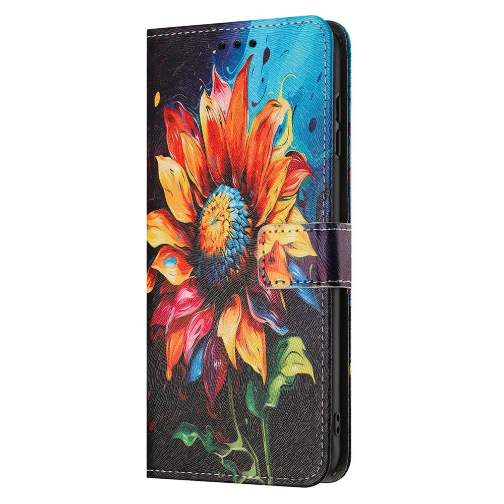 YX-2501 For Oppo Reno13 5G (Global) Case Pattern Printing PU Leather Wallet Phone Cover with Lanyard