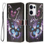 YX-2501 For Oppo Reno13 5G (Global) Case Pattern Printing PU Leather Wallet Phone Cover with Lanyard