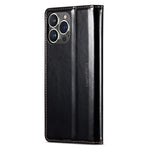 CASEME 003-serie PU-lædercover til iPhone 14 Pro Max, stødsikkert retrocover med vokset tekstur, magnetisk lukning, stativ og pung