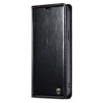 CASEME 003-serie PU-lædercover til iPhone 14 Pro Max, stødsikkert retrocover med vokset tekstur, magnetisk lukning, stativ og pung