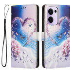 YX-2501 För Oppo Reno13 F 5G (Reno 13 FS 5G) / 4G-skal Mönstertryck PU-läder Plånboksfodral med Snodd